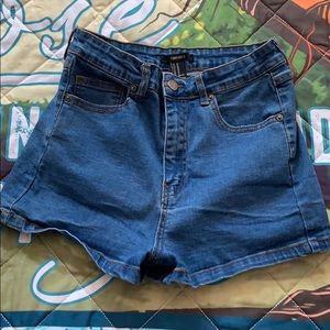 Blue jean shorts
